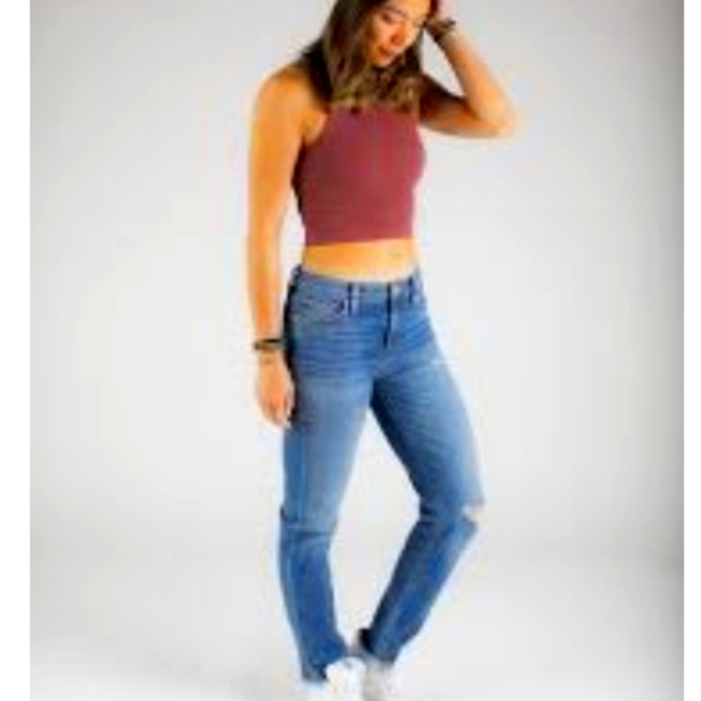 Hudson nico skinny distressed crop jeans sz 26 *C